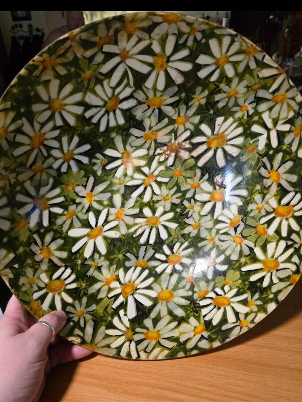 Vtg. 60's Daisy Print Fiberglass 14